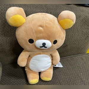 Rilakkuma 14” Plush Bear With Zipper Pocket Back Pokemon